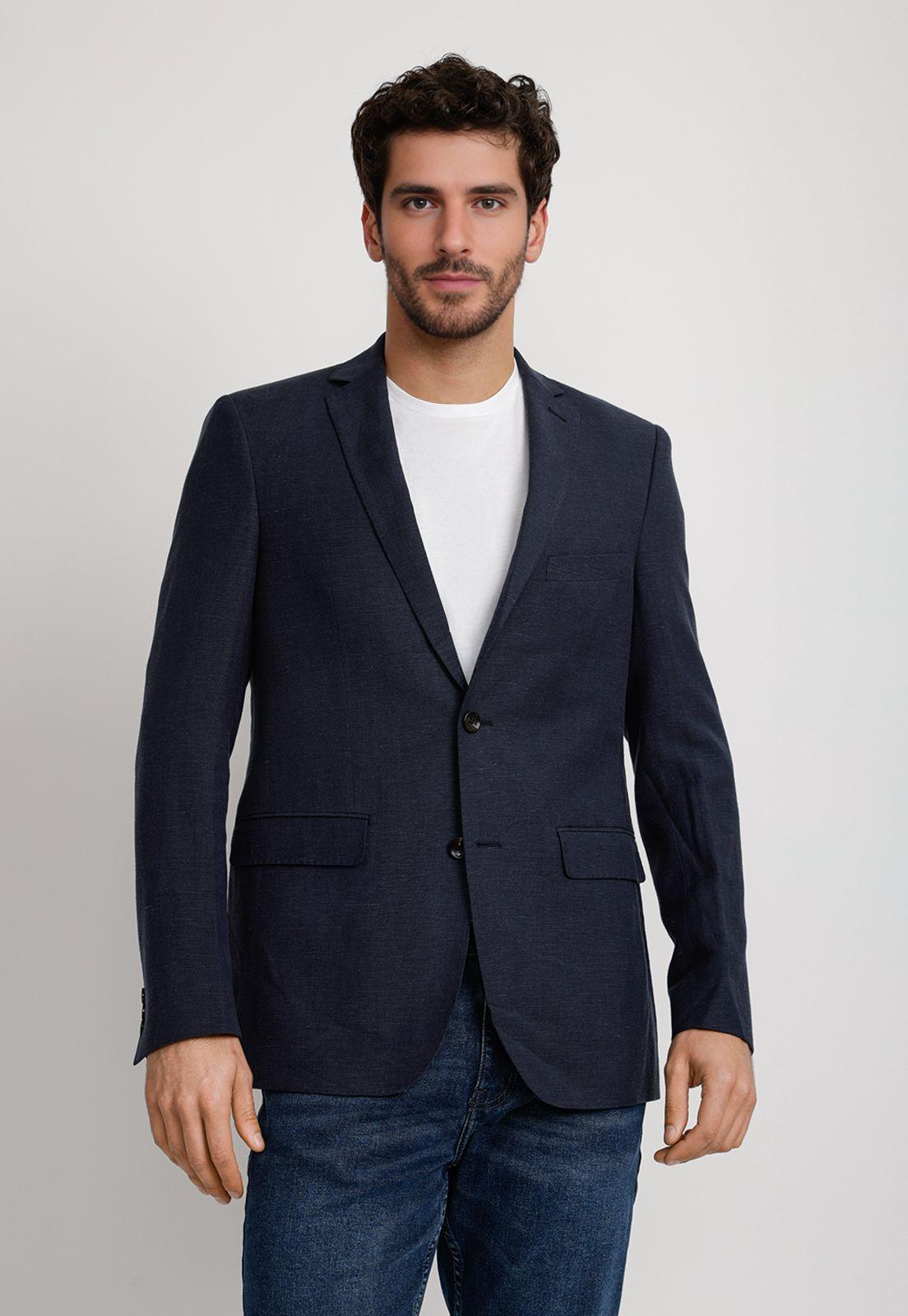 Chaqueta Hombre Lino Navy THE SARAH SLIM JACKET S25-26-0
