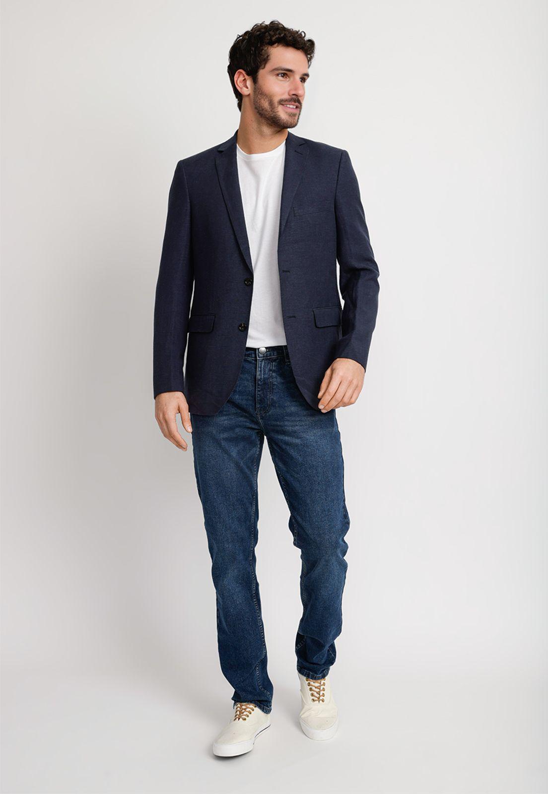 Chaqueta Hombre Lino Navy THE SARAH SLIM JACKET S25-26-3