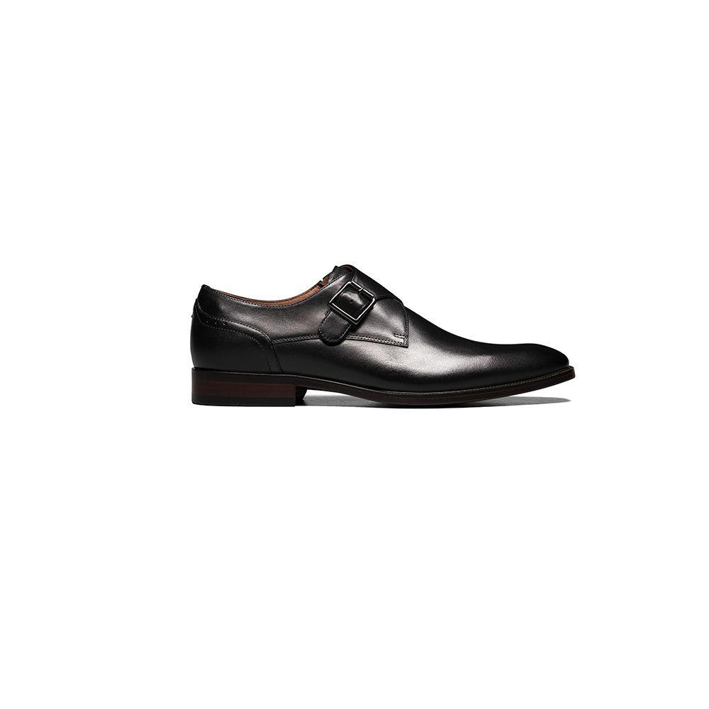 Zapato Sorrento Plain Toe Single Monk Strap Negro-2