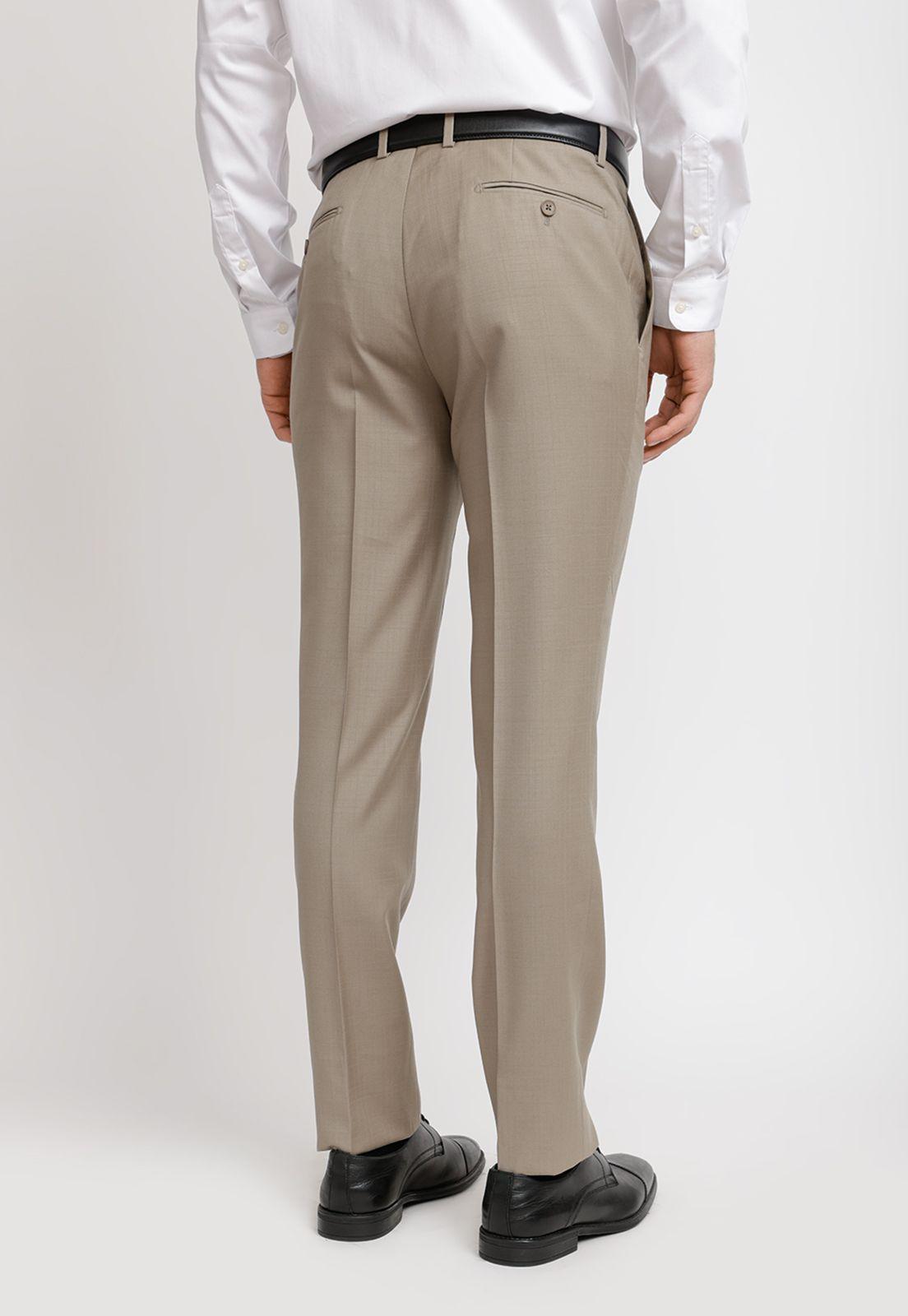 Pantalón Hombre Formal Lana S100'S Mix&Color Khaki-1