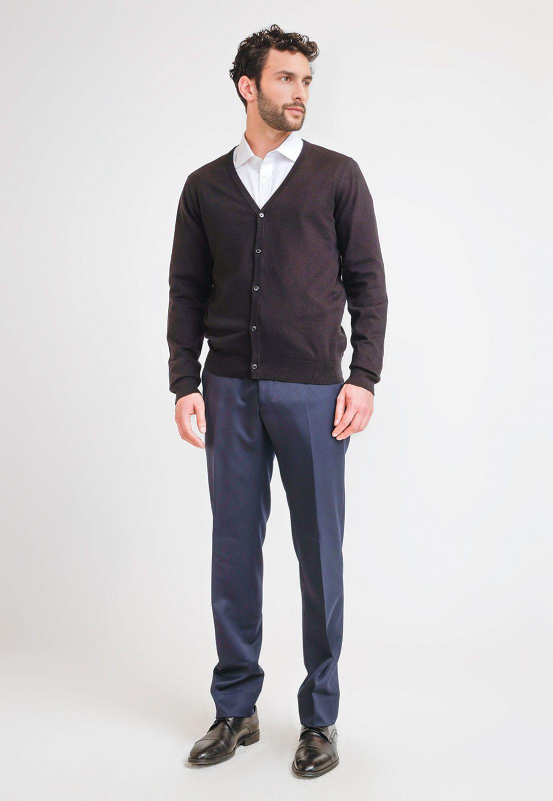 Tejido Hombre Formal Cardigan Negro-3