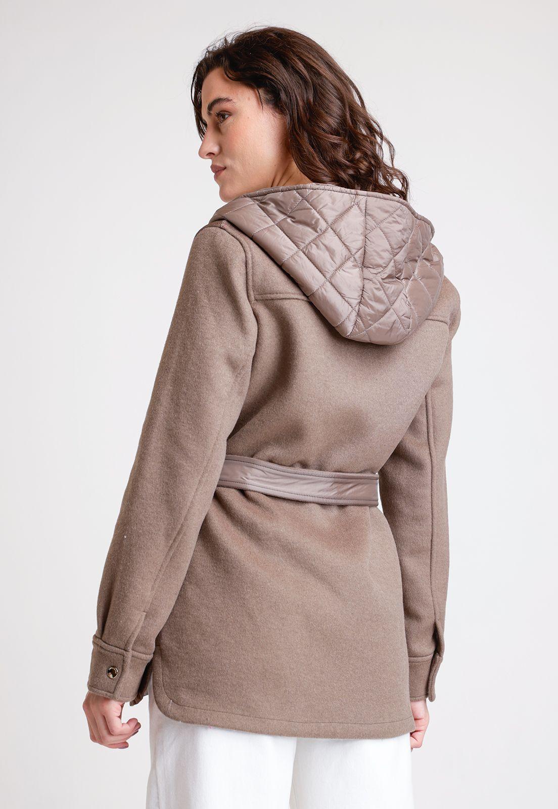 Parka De Mujer Modelo Lana Color Taupe-1