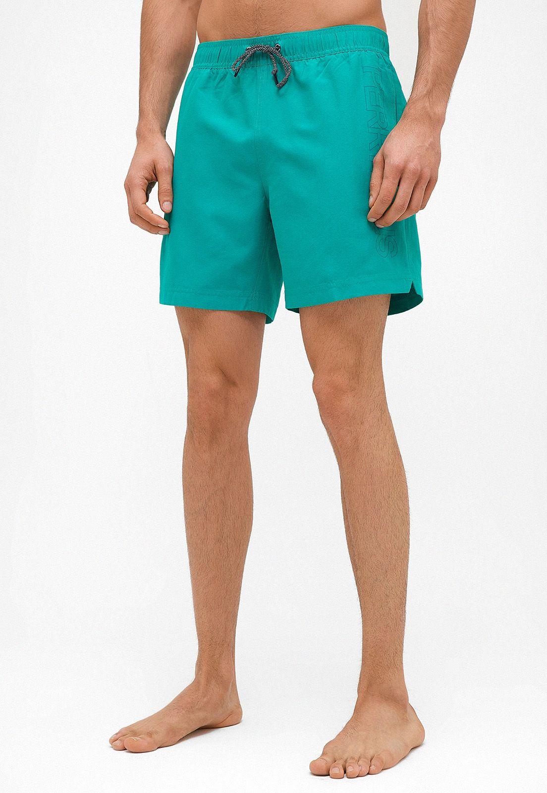 Traje De Baño Liso Turquesa-0