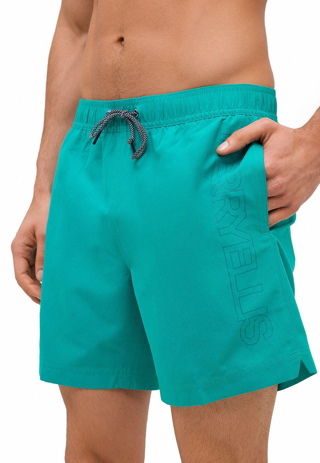 Traje De Baño Liso Turquesa-2