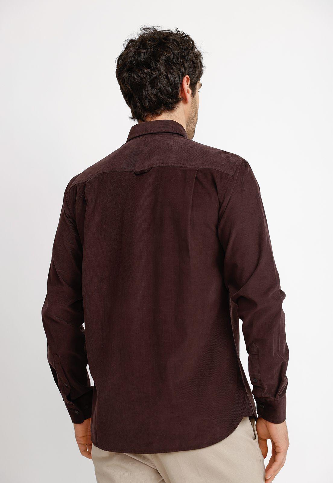 Camisa Cotelé ML Hombre Burgos Burdeo-1