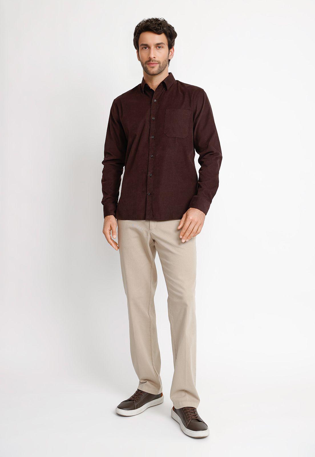 Camisa Cotelé ML Hombre Burgos Burdeo-3