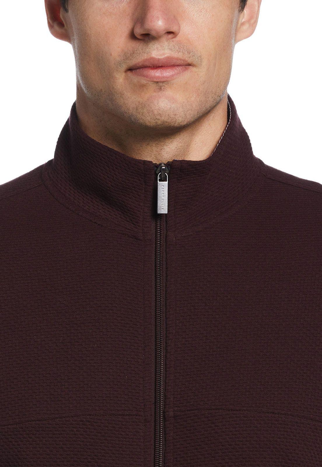 Polerón Full Zip Textura Burdeo-2