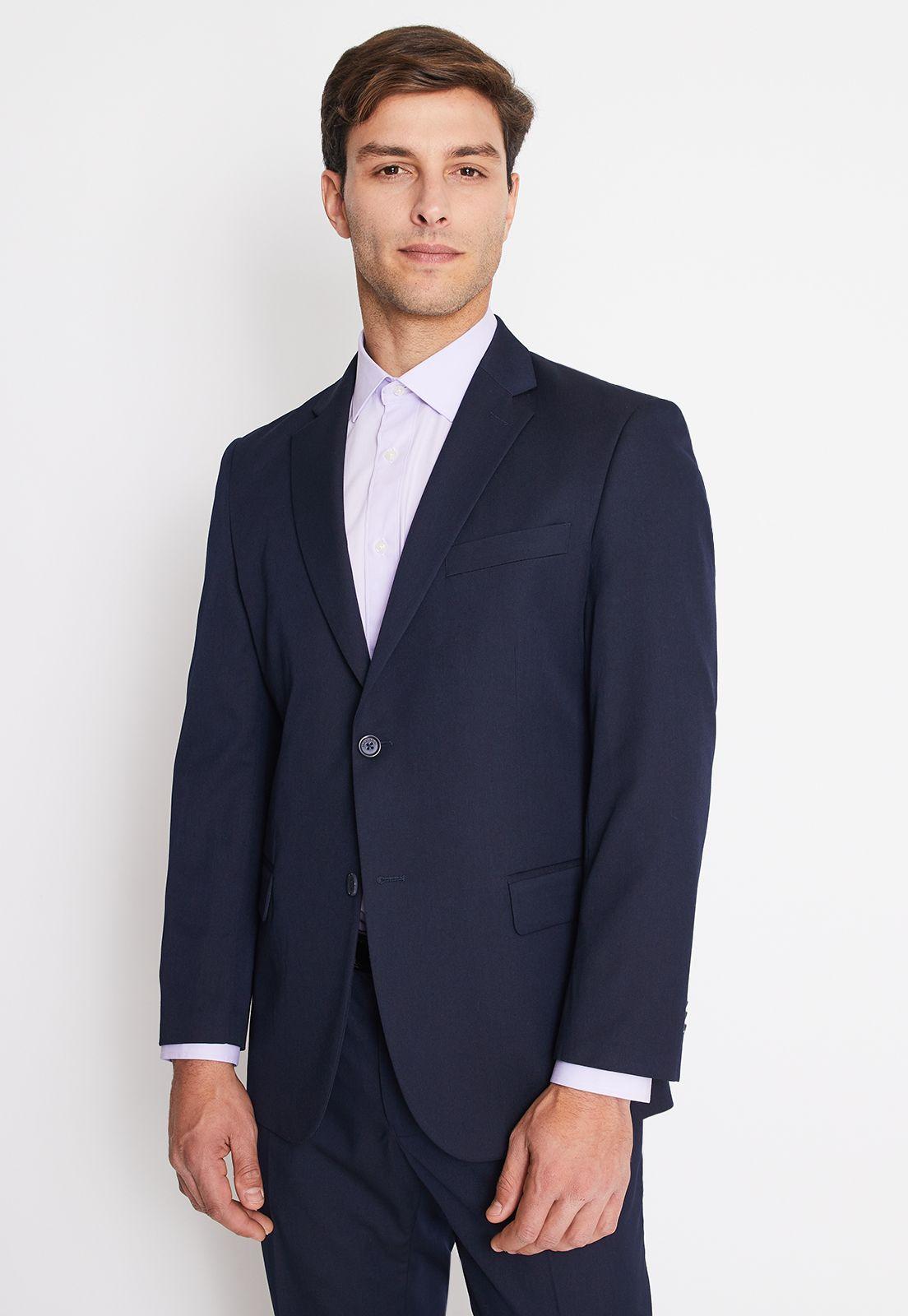 Traje Formal Hombre Regular Twill Azul Marino-1