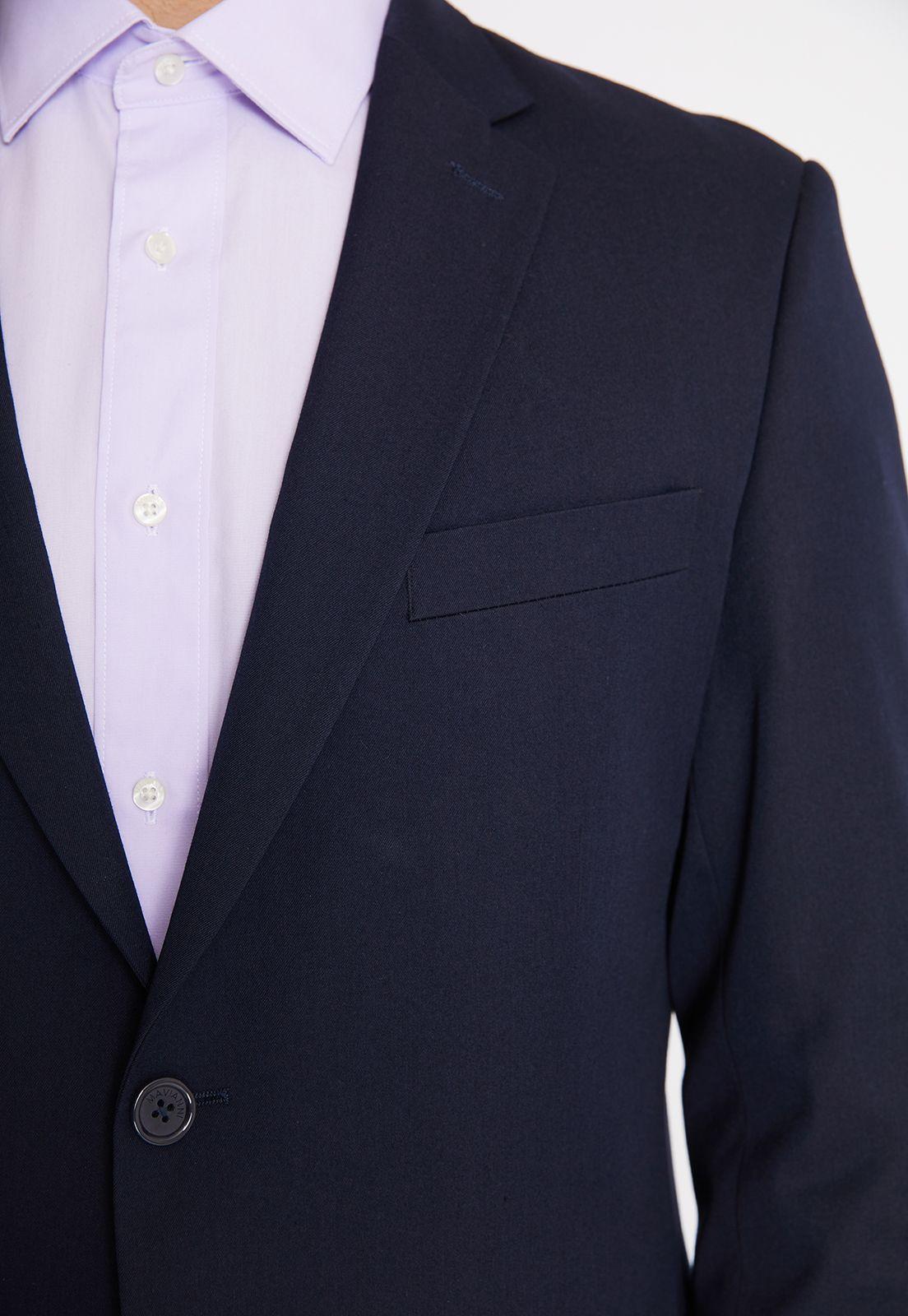 Traje Formal Hombre Regular Twill Azul Marino-3