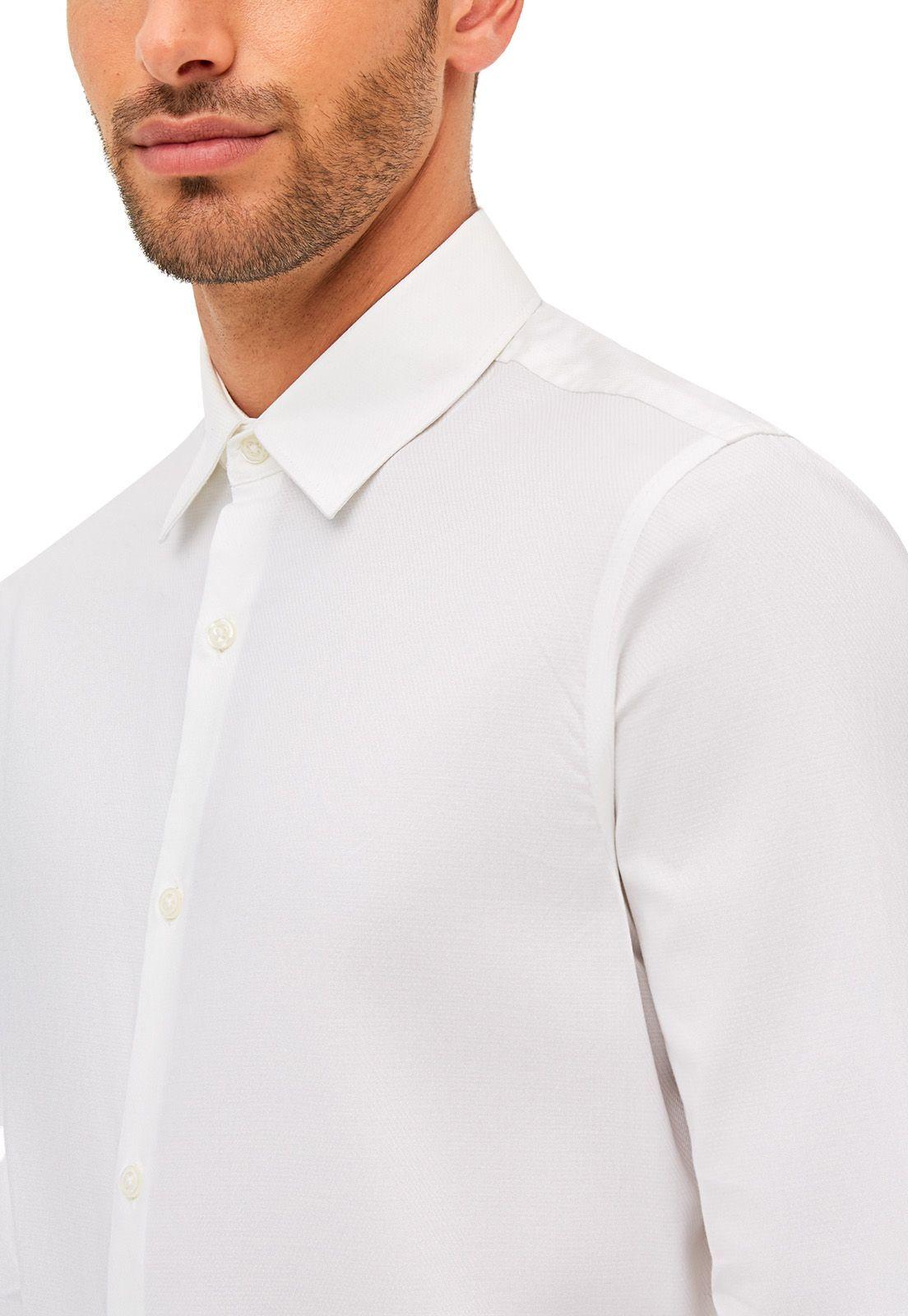 Camisa Textura Blanca Textura Water Repellent-2