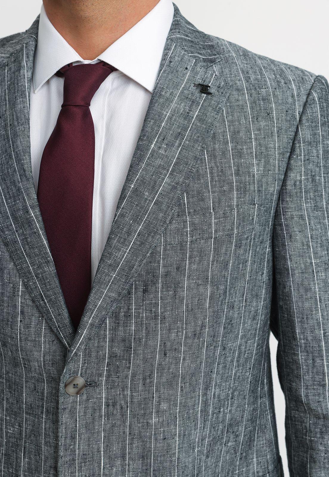 Chaqueta Hombre Formal Lino Classic Azul Marino-2