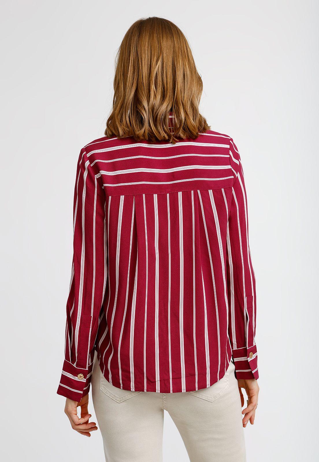 Blusa Rayada Burdeo Abelina Mujer-1