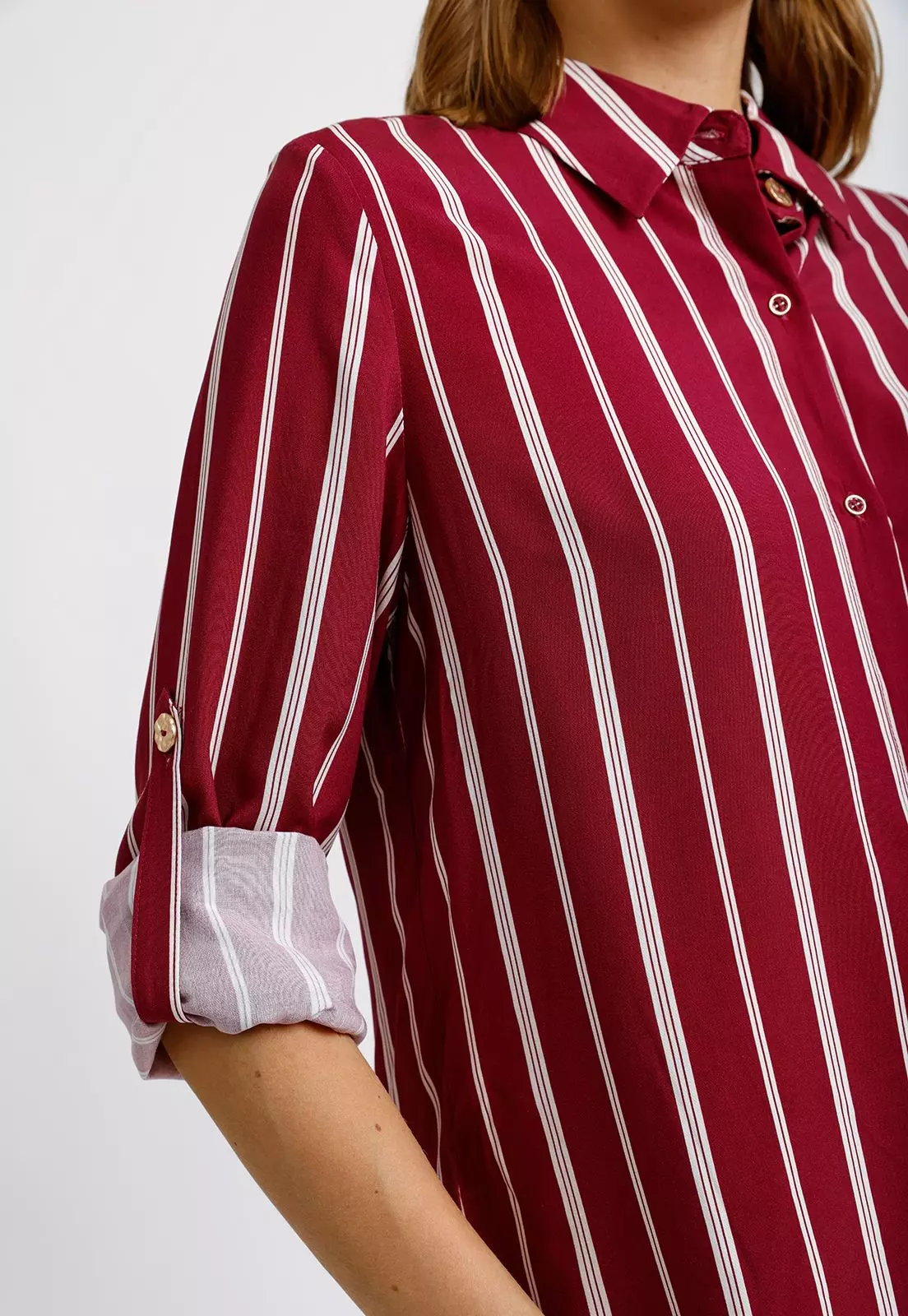 Blusa Rayada Burdeo Abelina Mujer-2