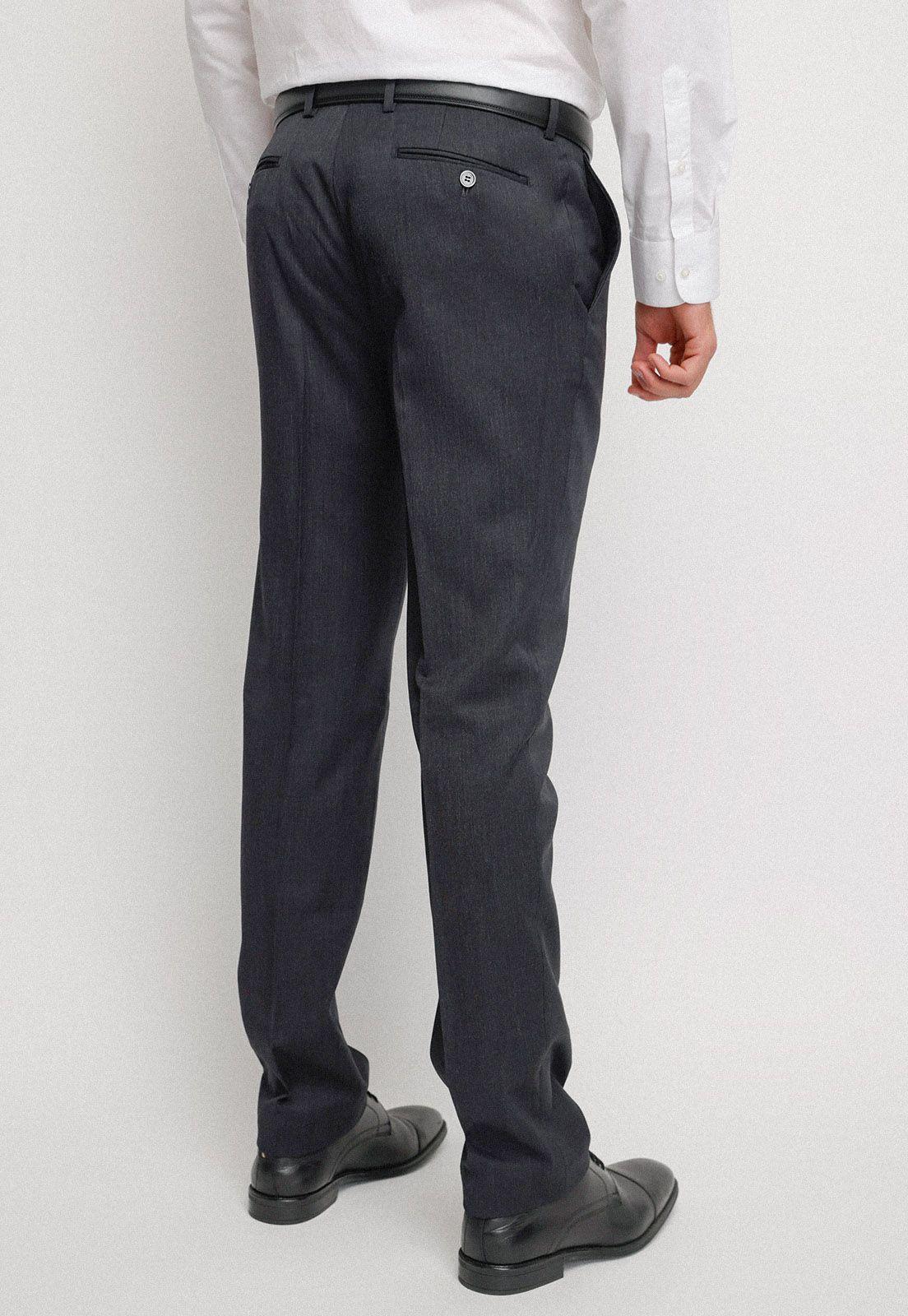 Pantalón hombre Formal Slim Fit Business Lana Gris -1