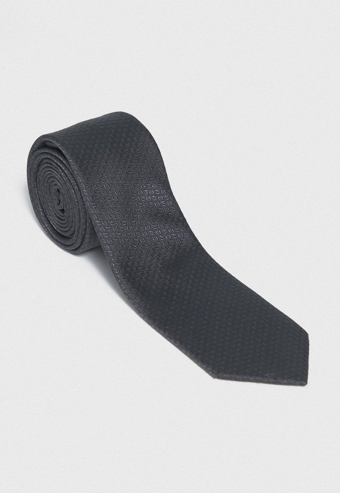 Corbata Formal Hombre Seda Microdiseño Executive Marengo-0