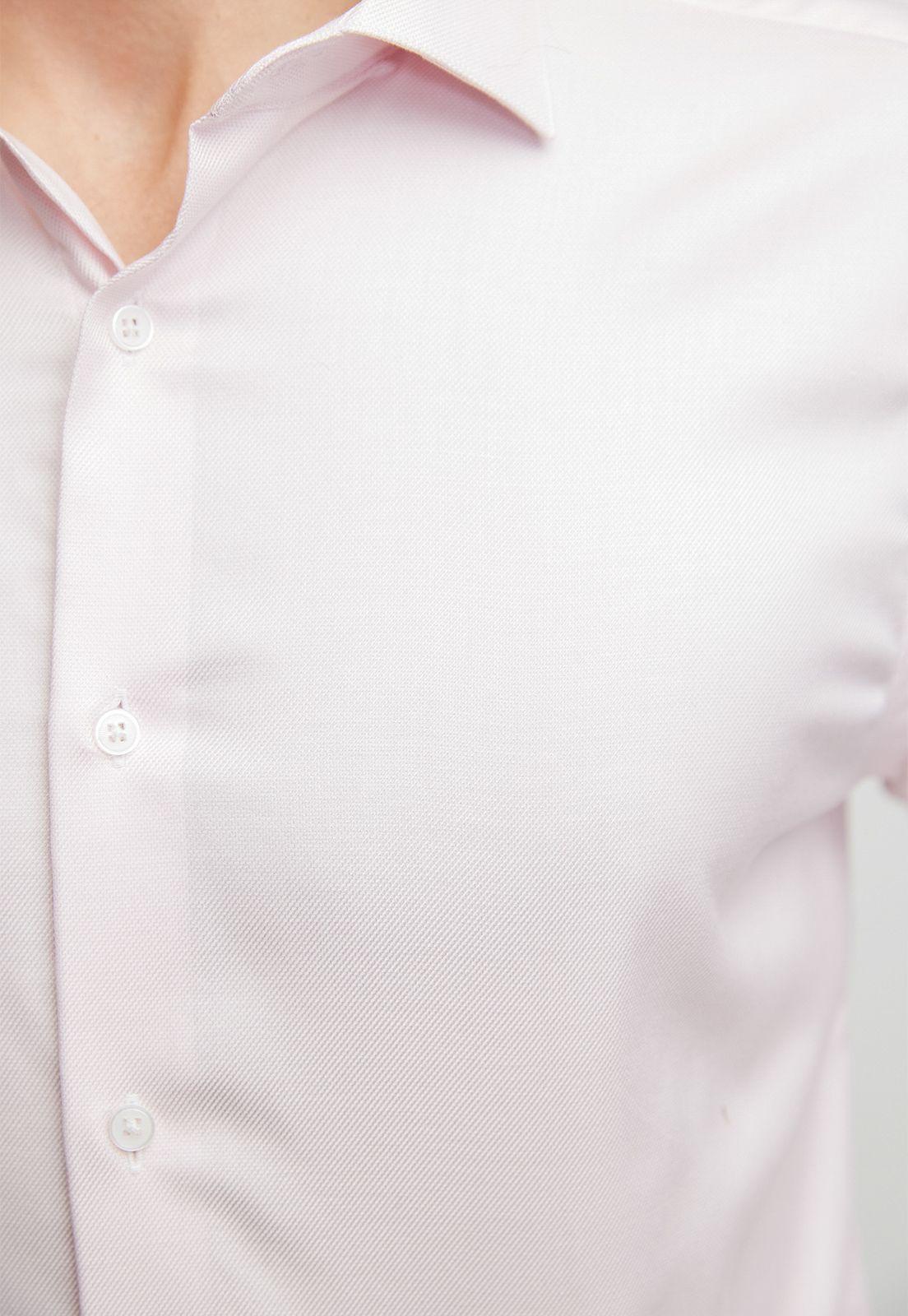 Camisa formal manga larga rosado Easy care (cuidado fácil)-2