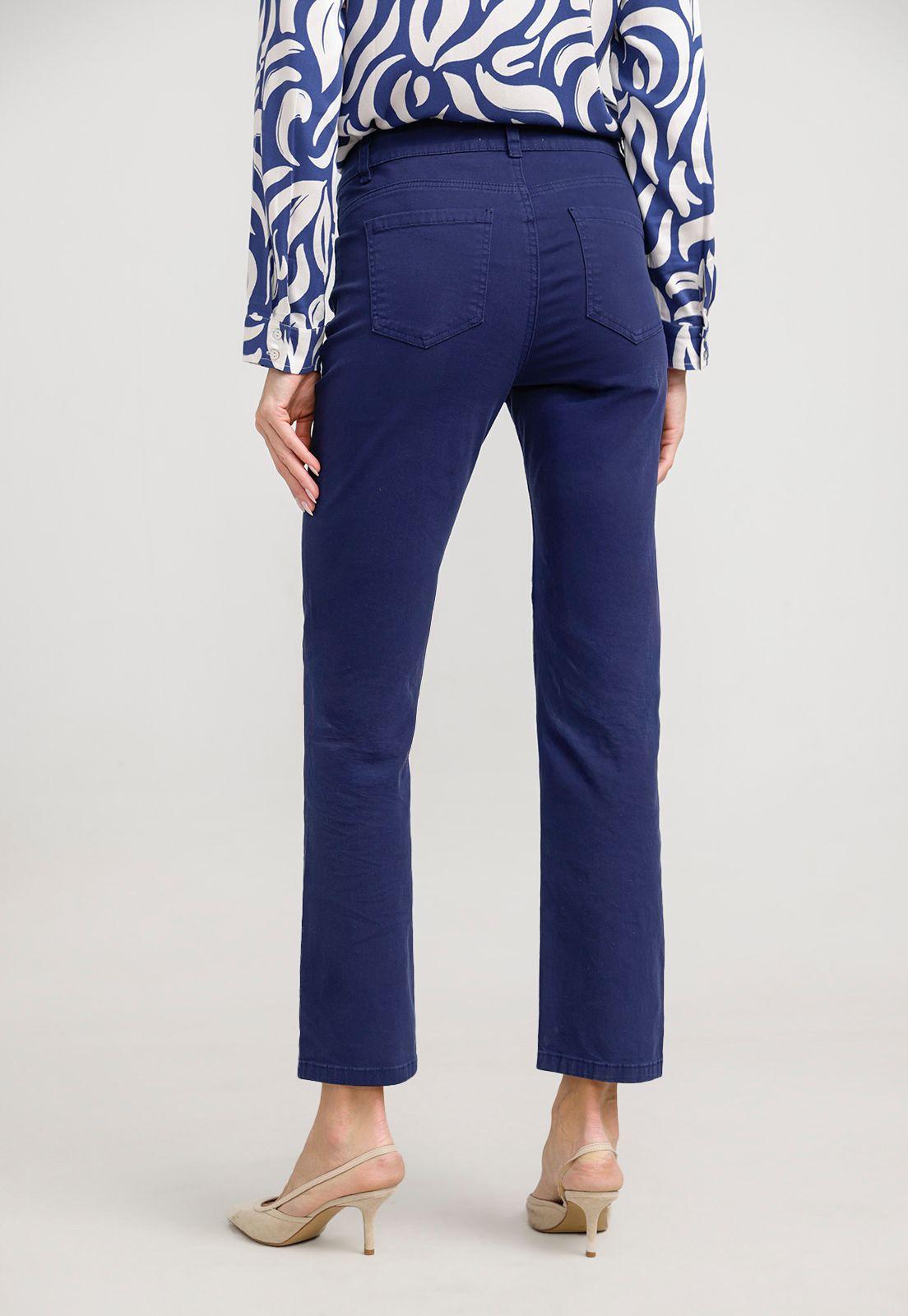 Pantalón Mujer Petra Algodón Peruano Navy-1