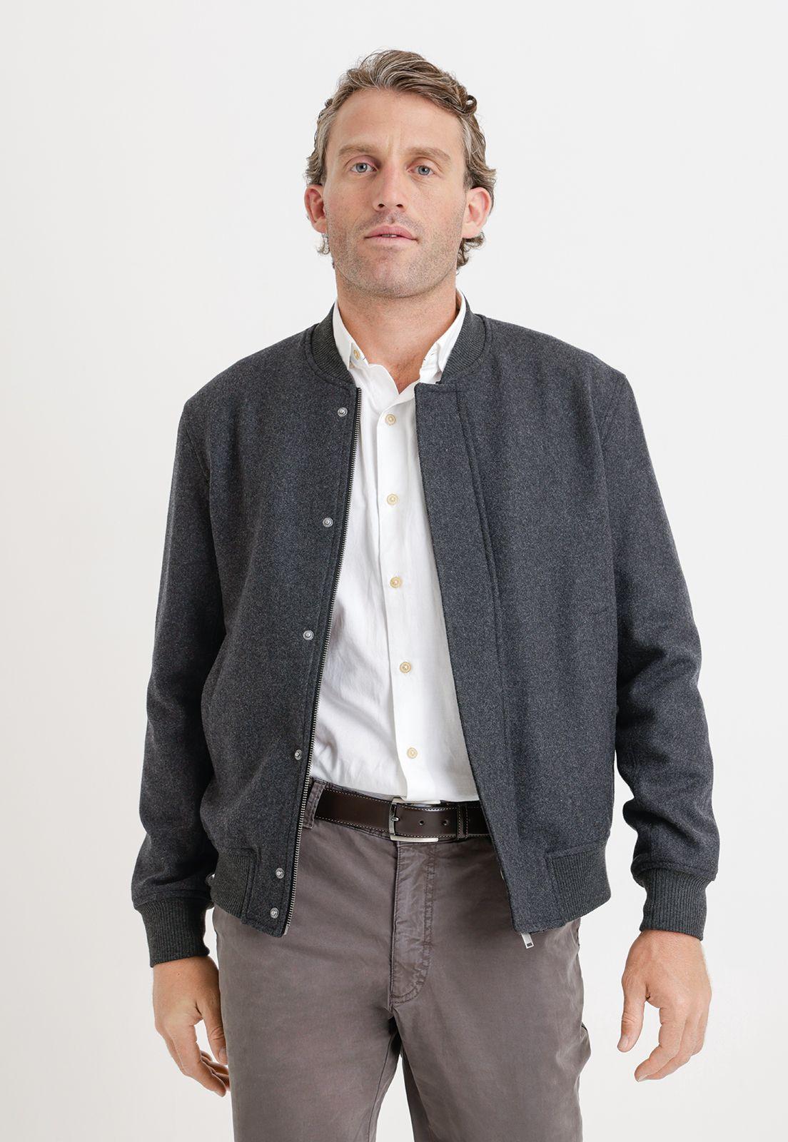 Chaqueta bomber hombre lana marengo-0