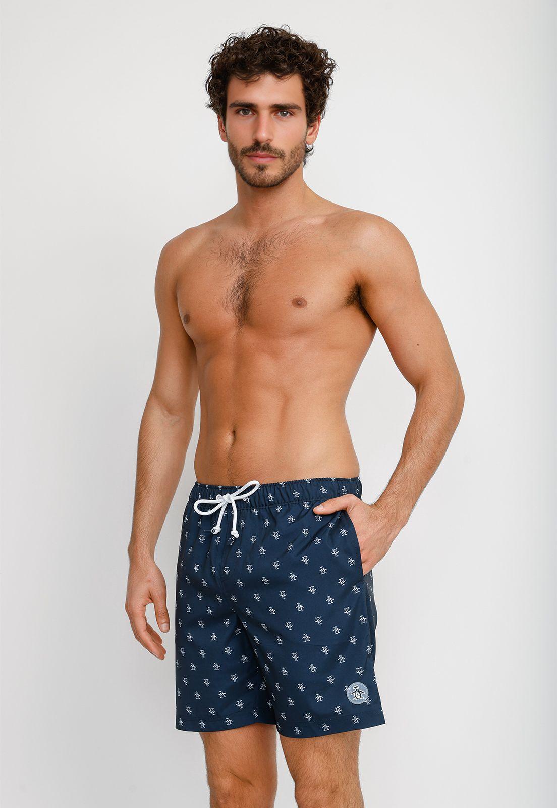 Traje de Baño Hombre Estampado Navy-0
