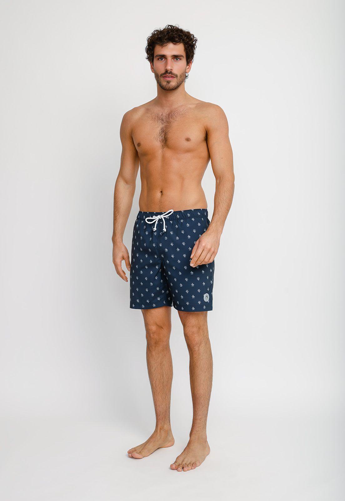 Traje de Baño Hombre Estampado Navy-3