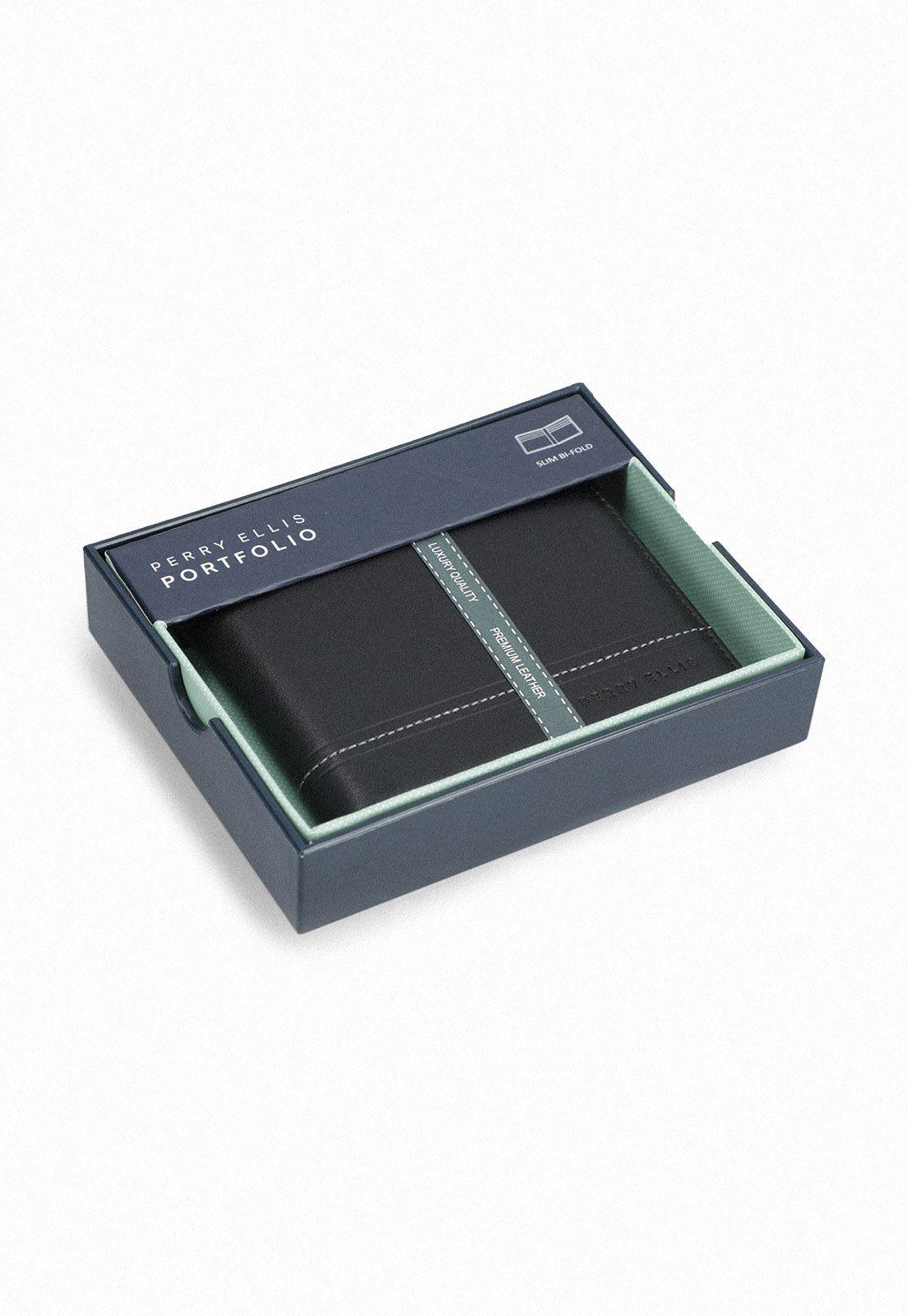 Billetera Cuero Bi-Fold Negro-0
