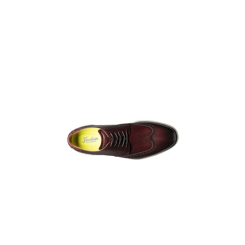 Zapatos Flair Wingtip Oxford Burdeo-6