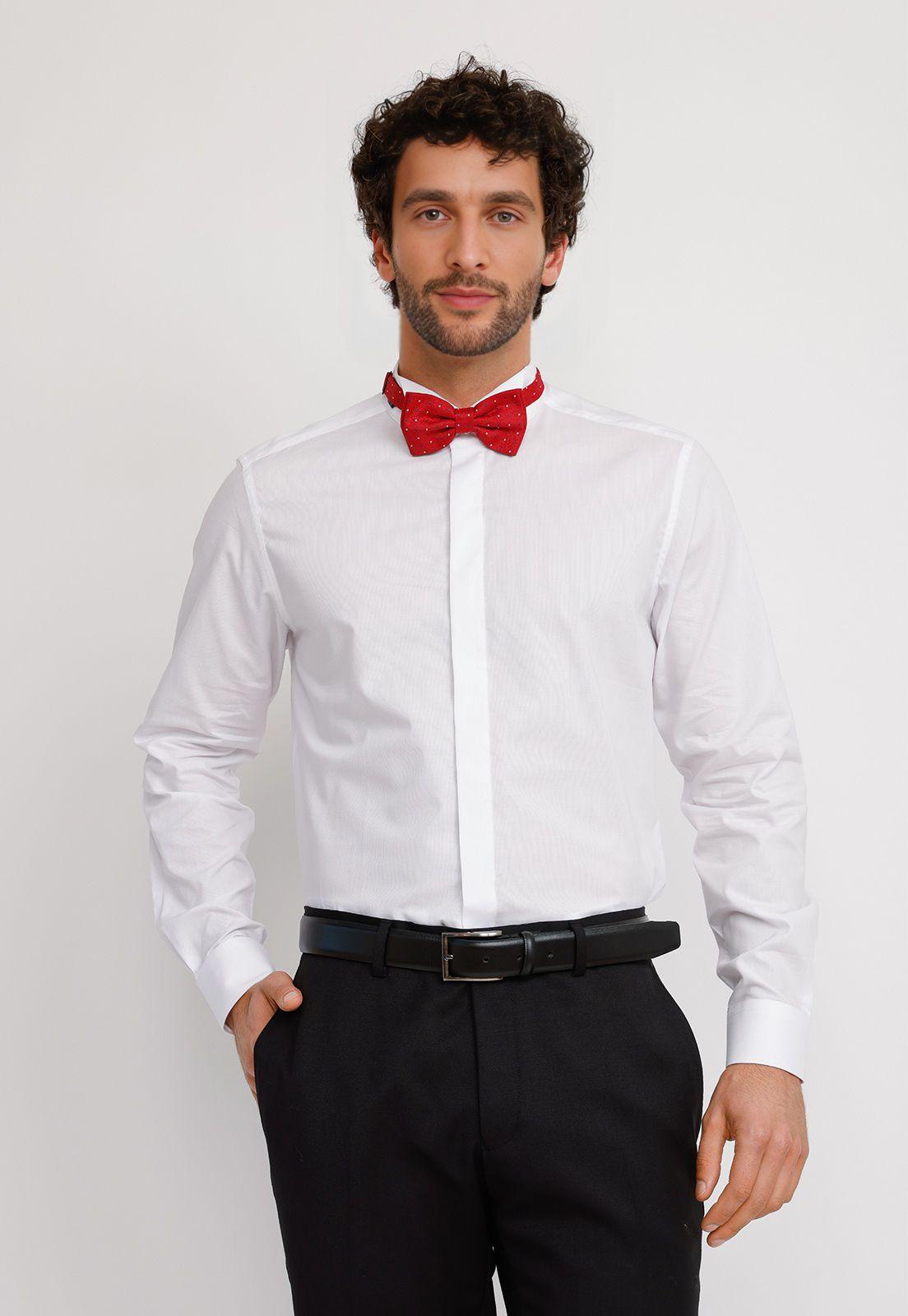 Camisa Hombre Formal 100% Algodón Luxury Blanco-0
