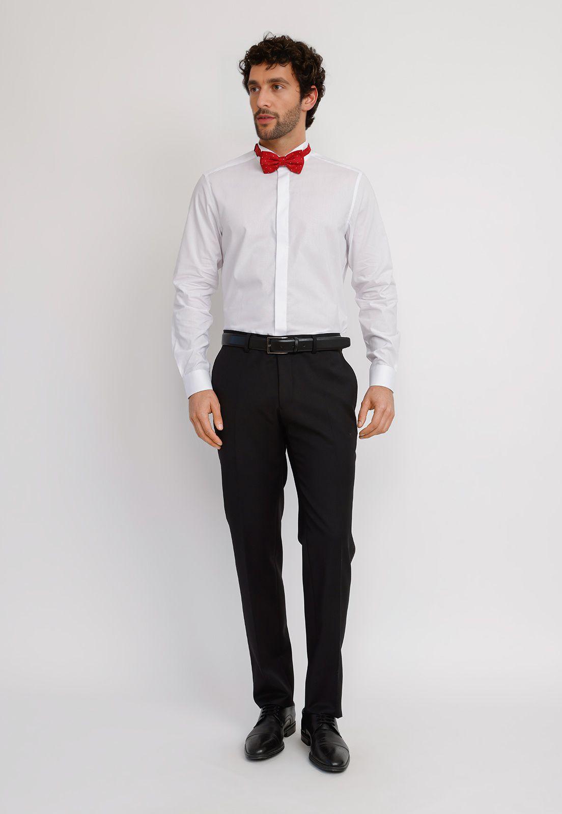 Camisa Hombre Formal 100% Algodón Luxury Blanco-3