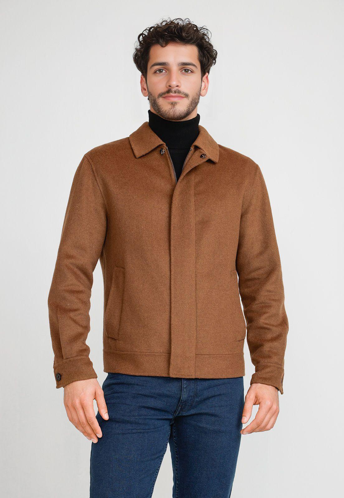Chaqueta Hombre Lana Camel-0
