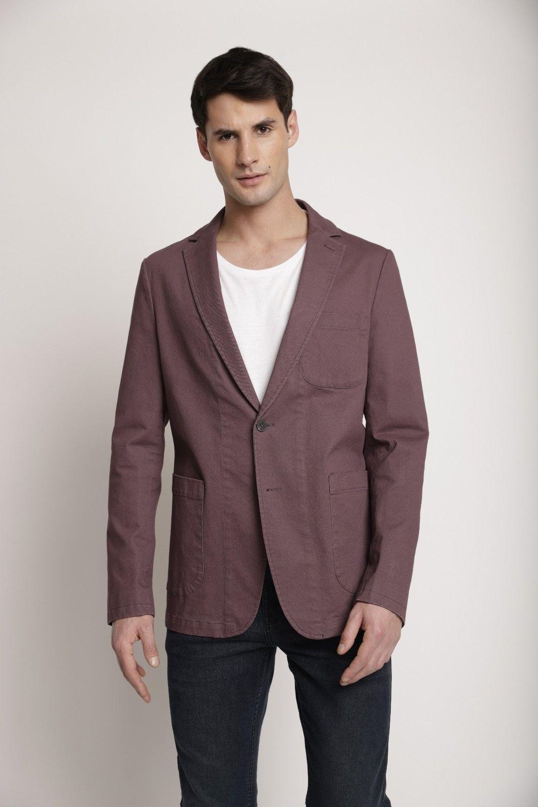 Chaqueta Hombre Casual Algodón Stretch Grape-0