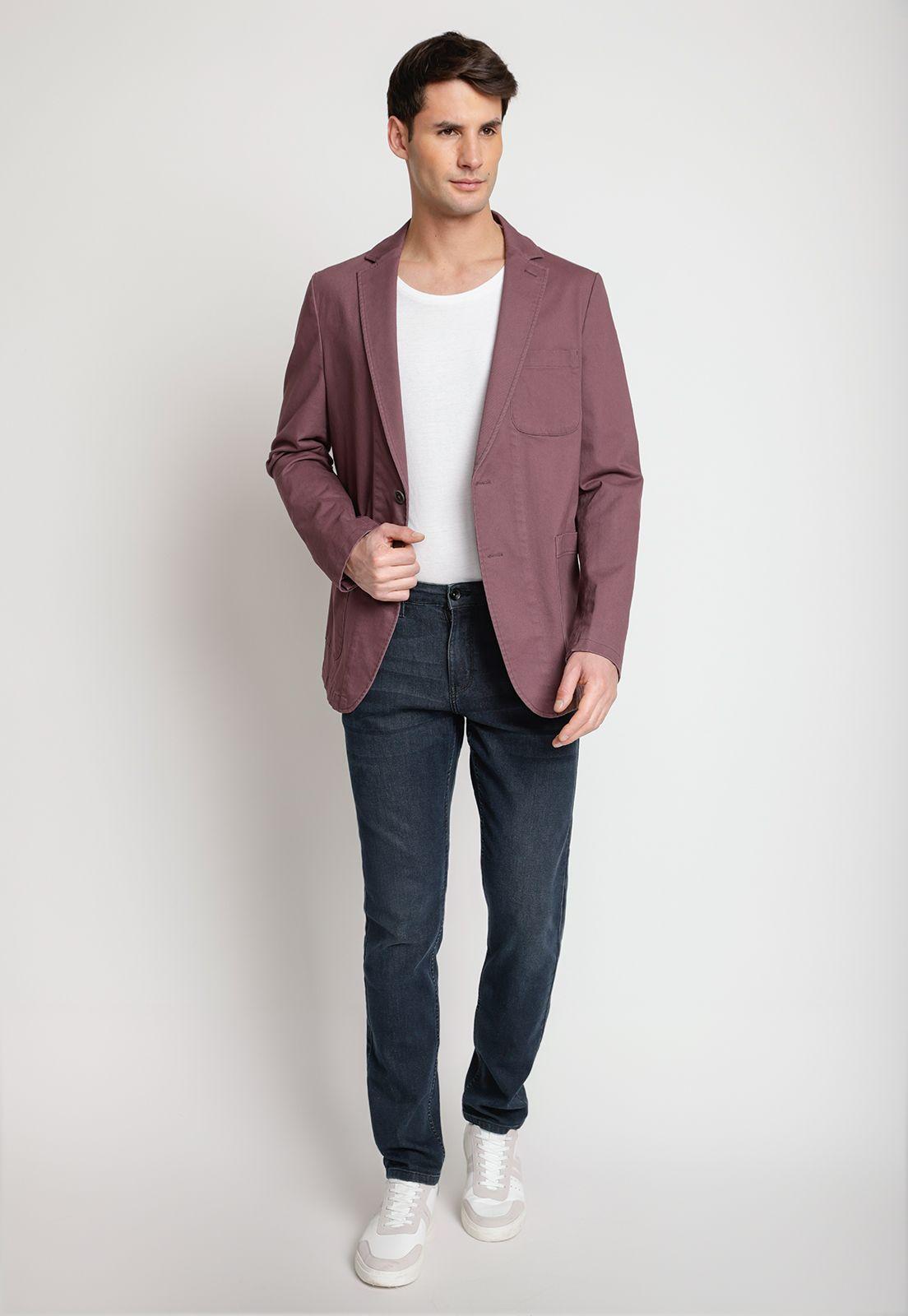 Chaqueta Hombre Casual Algodón Stretch Grape-3