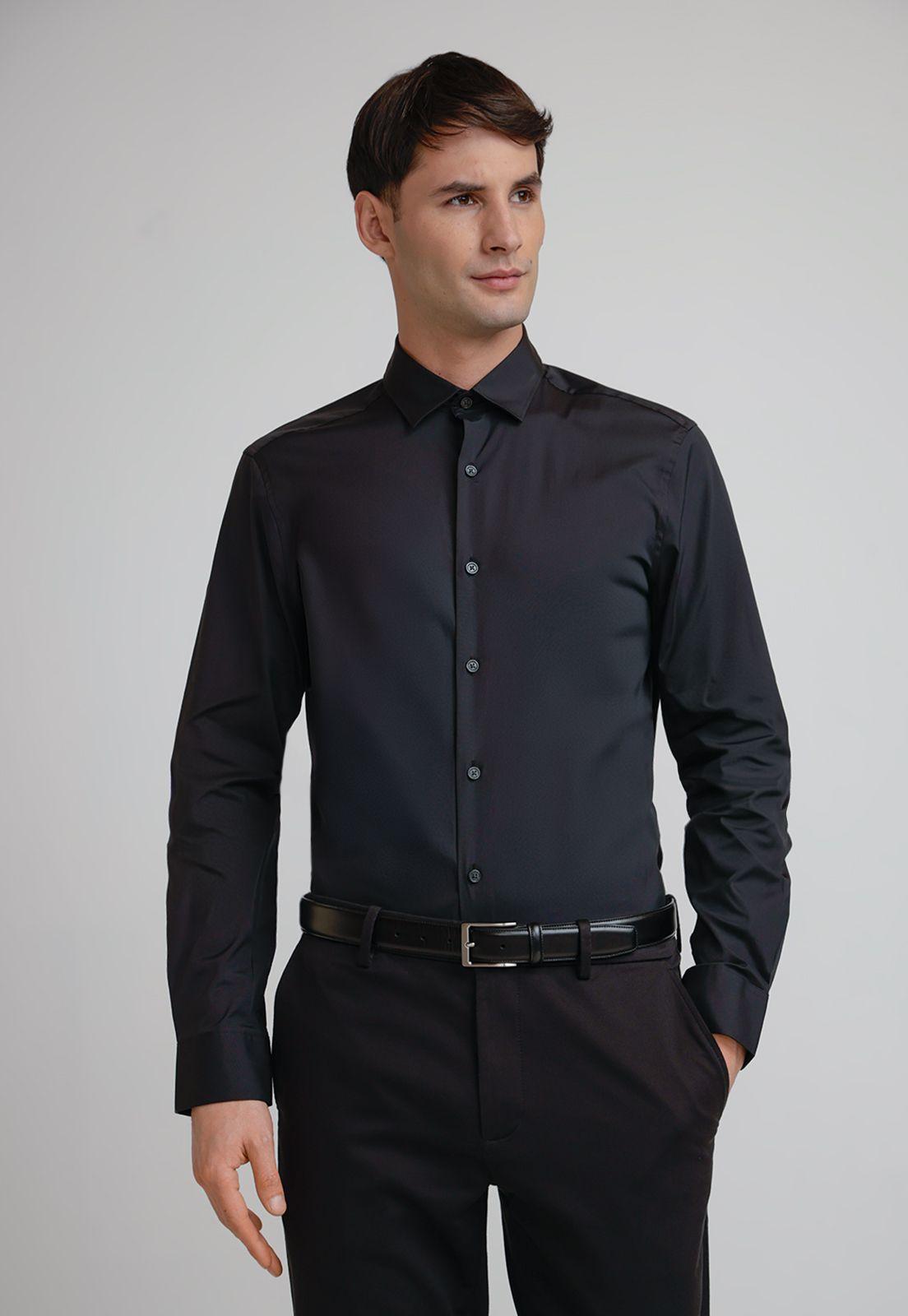 Camisa Hombre Smart Negro-0