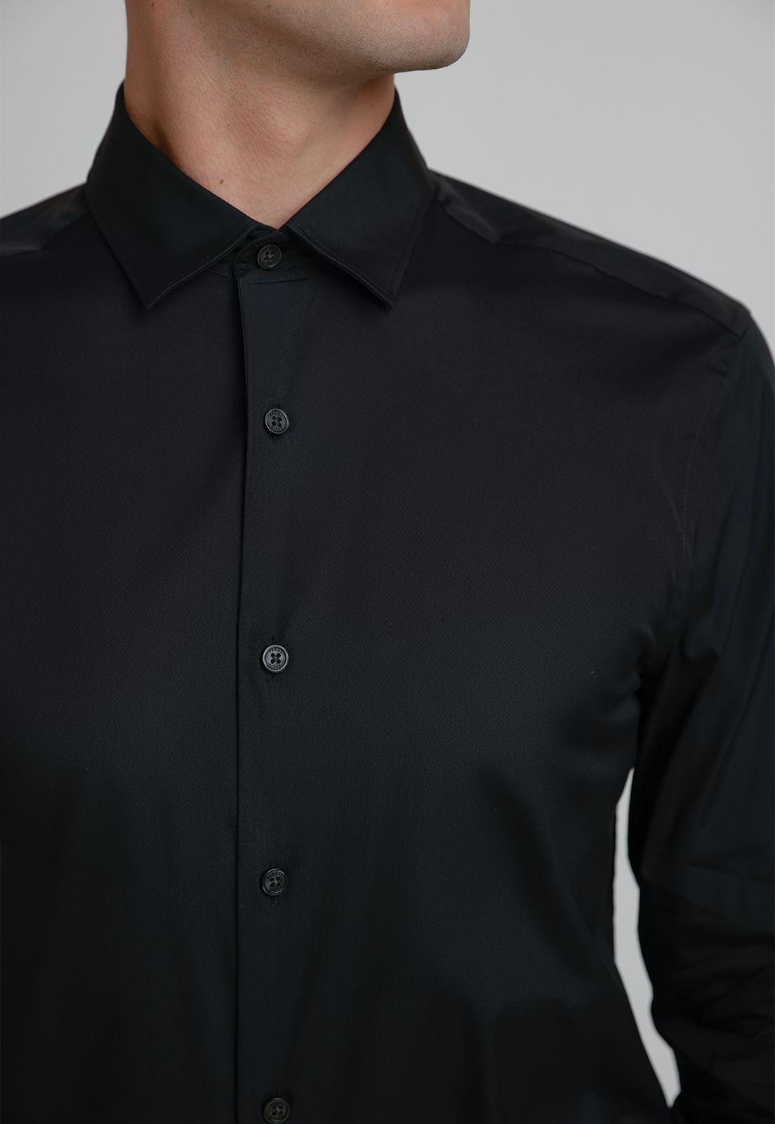 Camisa Hombre Smart Negro-2