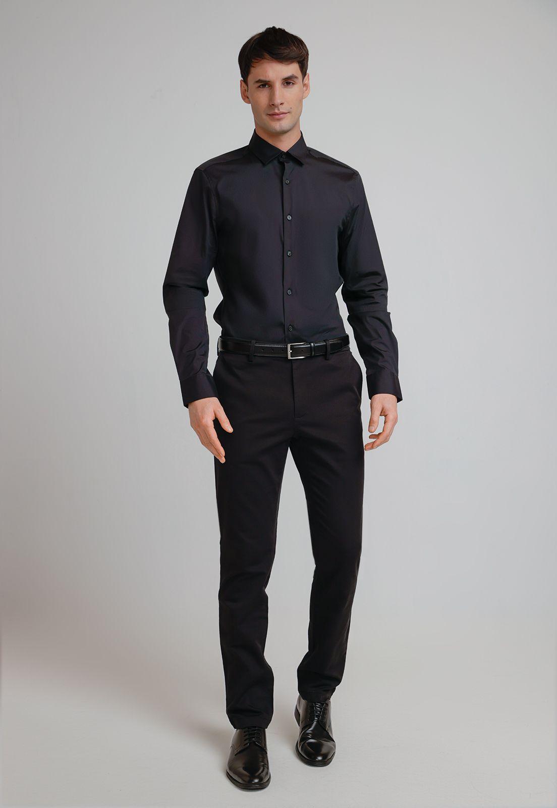 Camisa Hombre Smart Negro-3