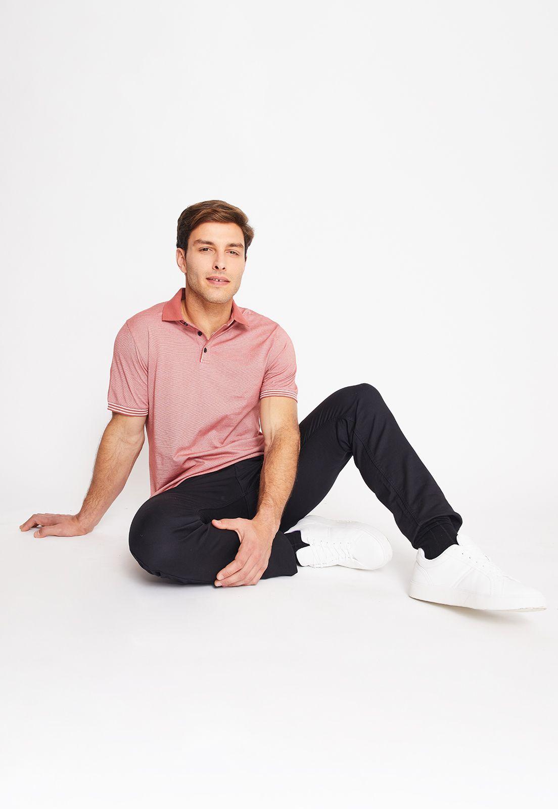 Polera Hombre Icon Polo Terracota-3