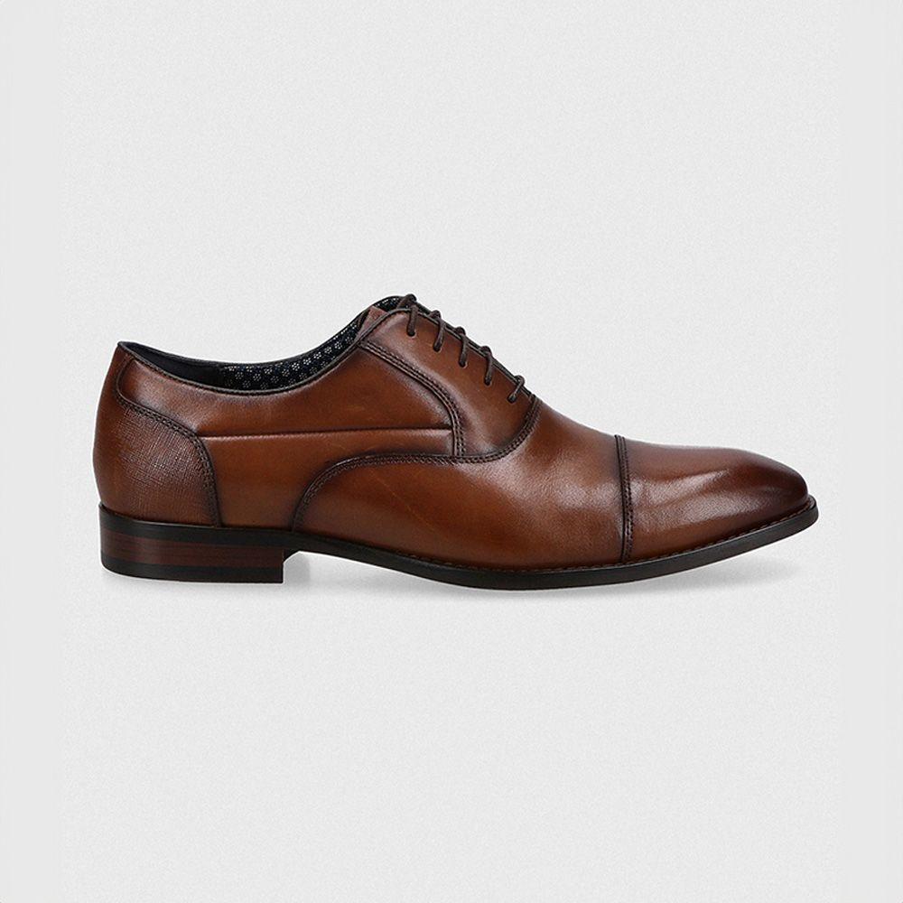 Zapato Formal Liso Cuero Cognac-0