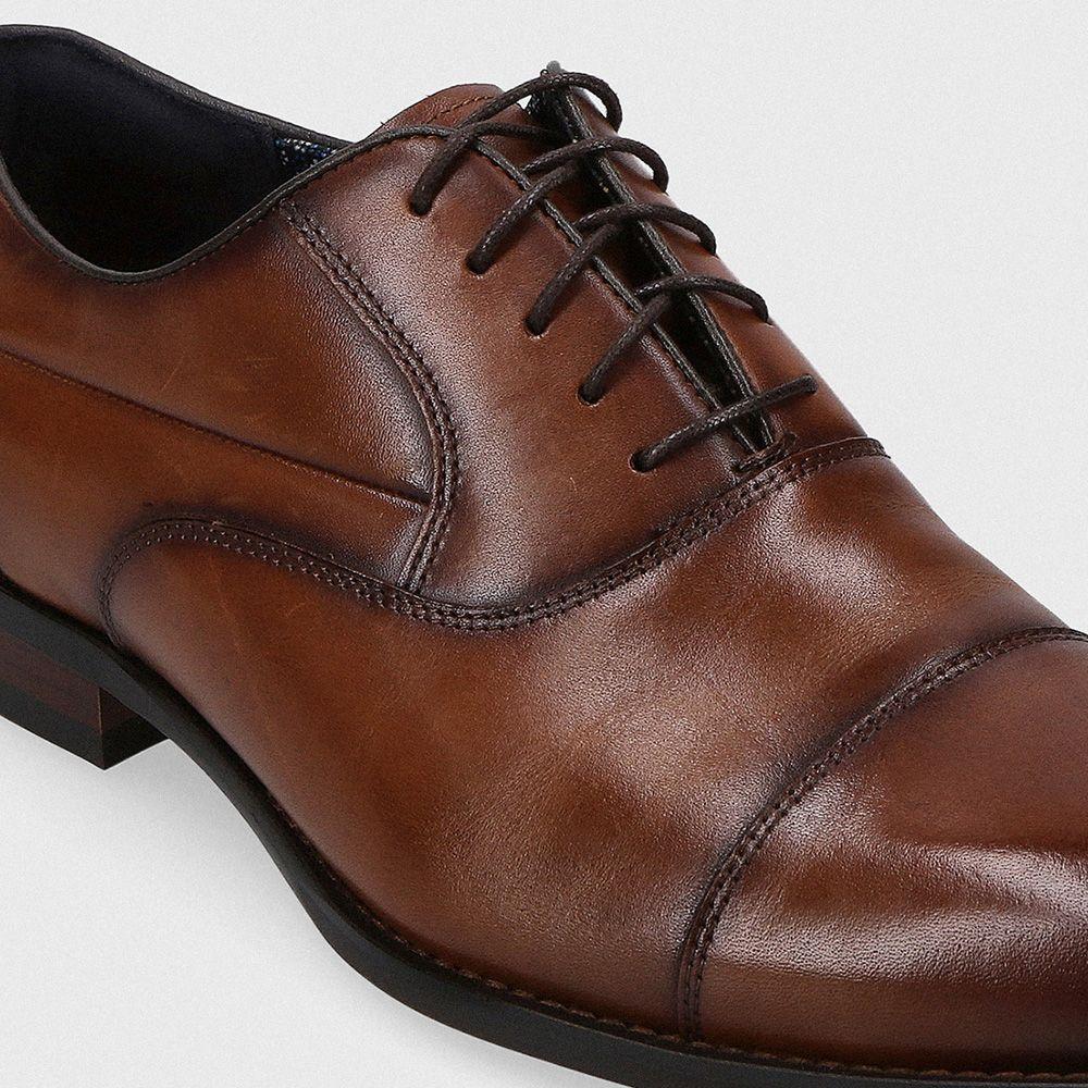 Zapato Formal Liso Cuero Cognac-2