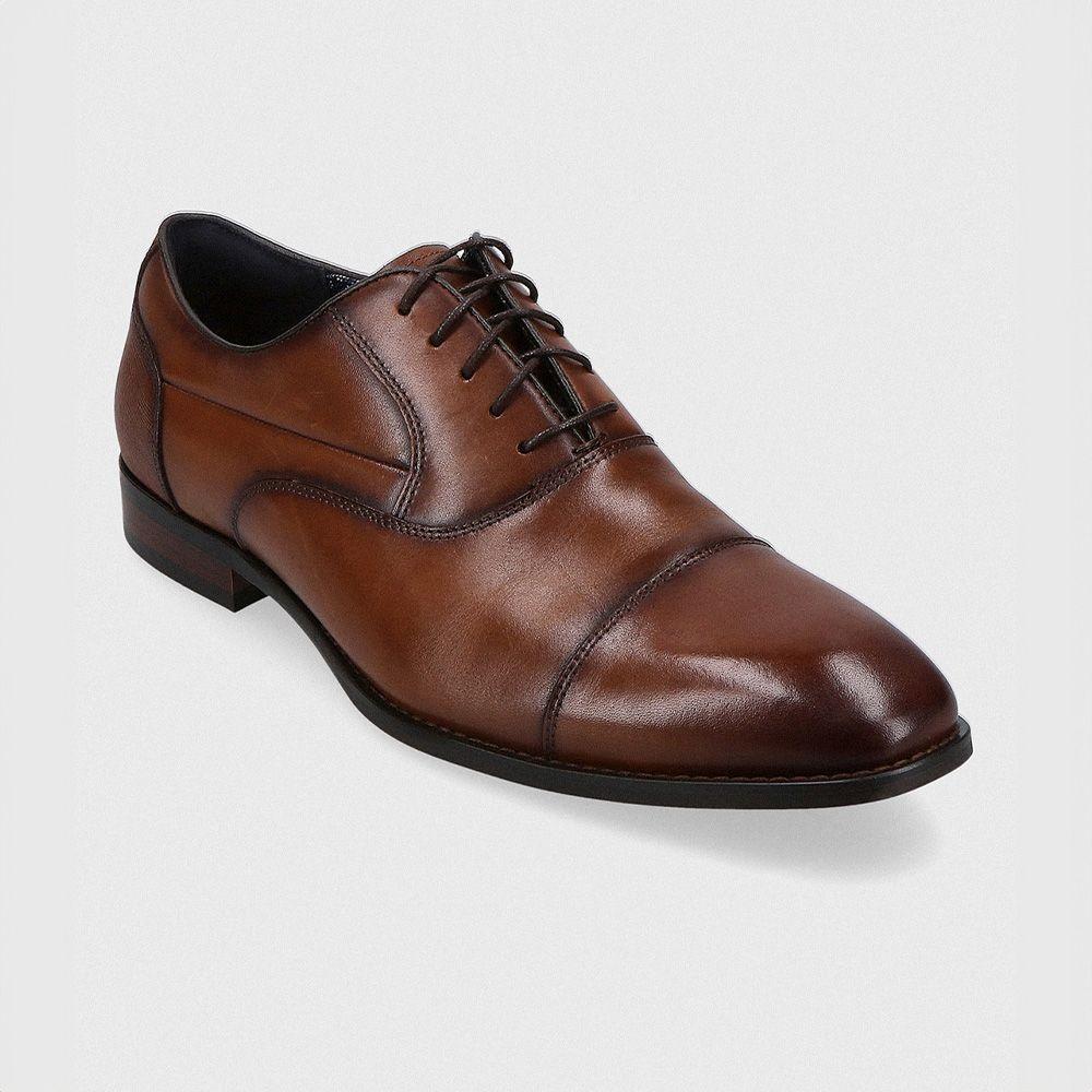 Zapato Formal Liso Cuero Cognac-1