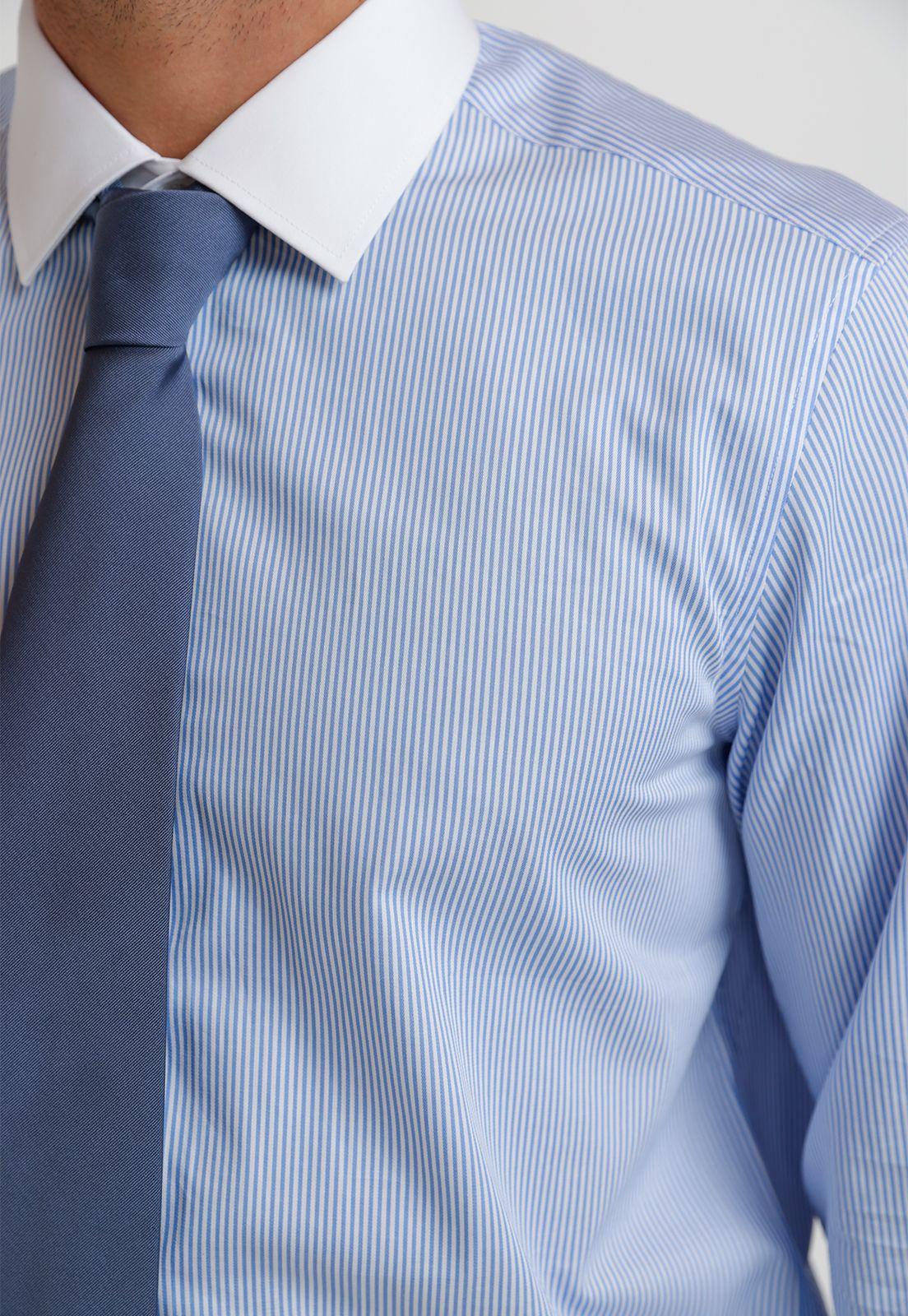 Camisa Hombre Formal Algodón Classic Azul Marino-2