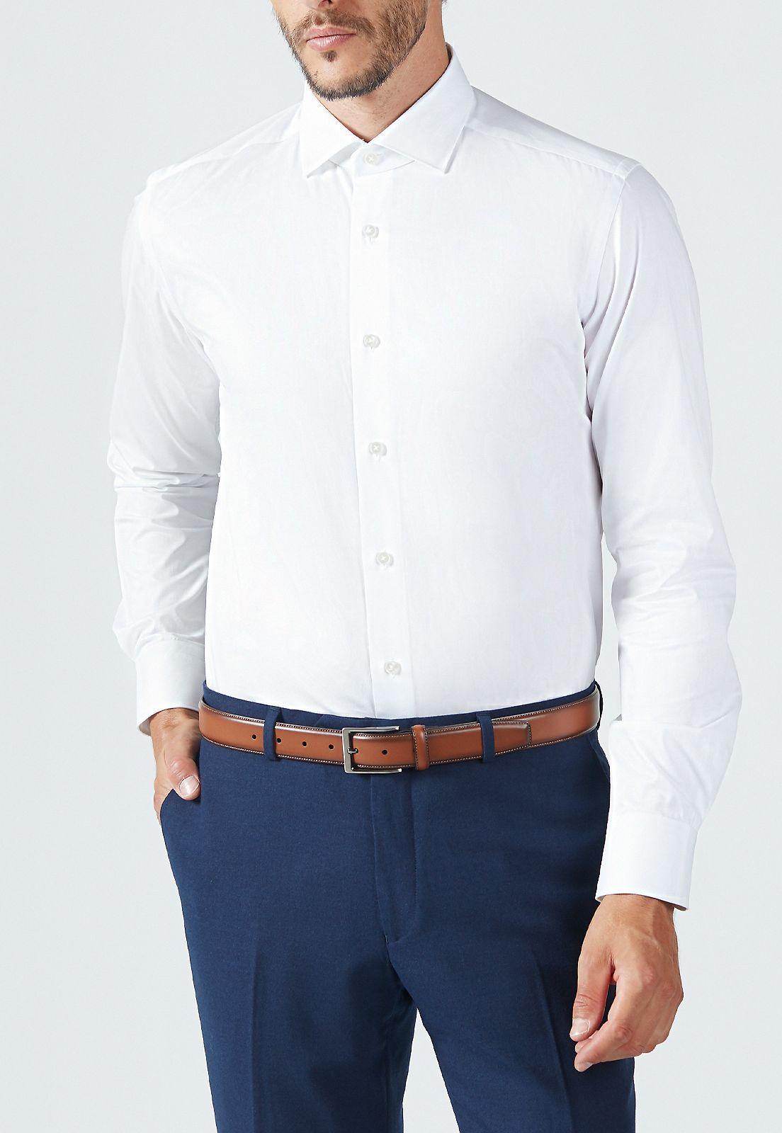 Camisa formal XC blanca custom fit-0
