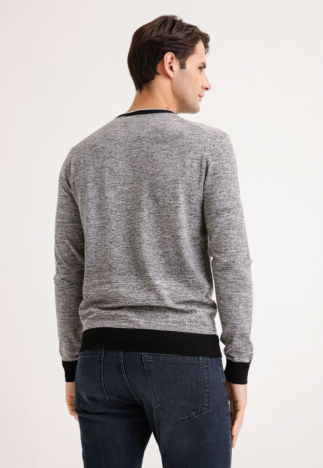 Sweater Cuello Redondo Negro Hombre-1