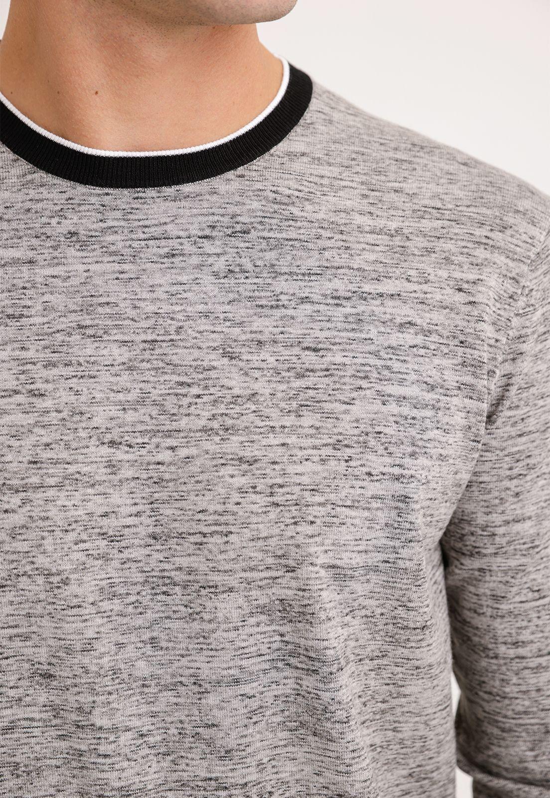 Sweater Cuello Redondo Negro Hombre-2