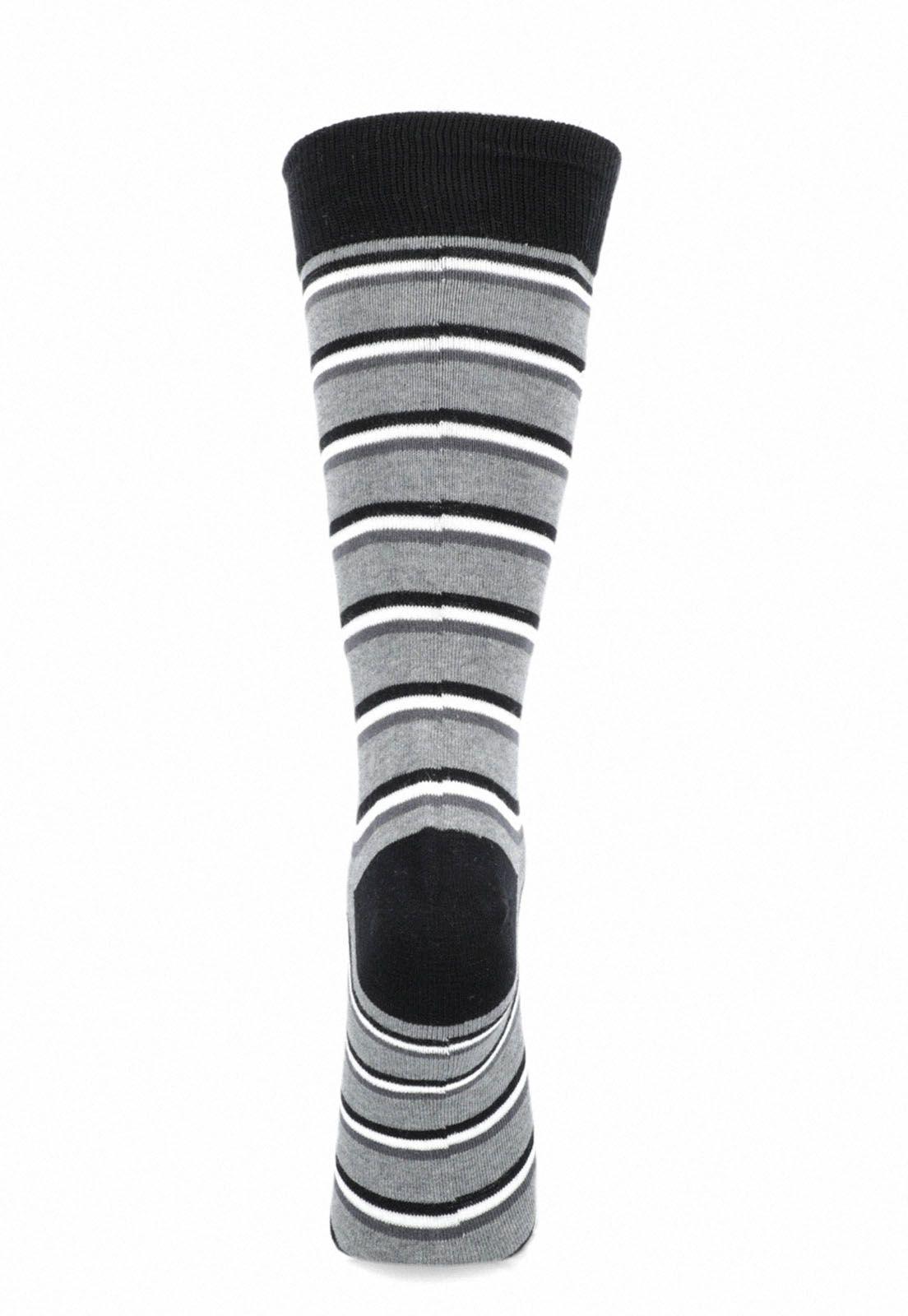 Calcetines De Hombre Rayas Negro-1