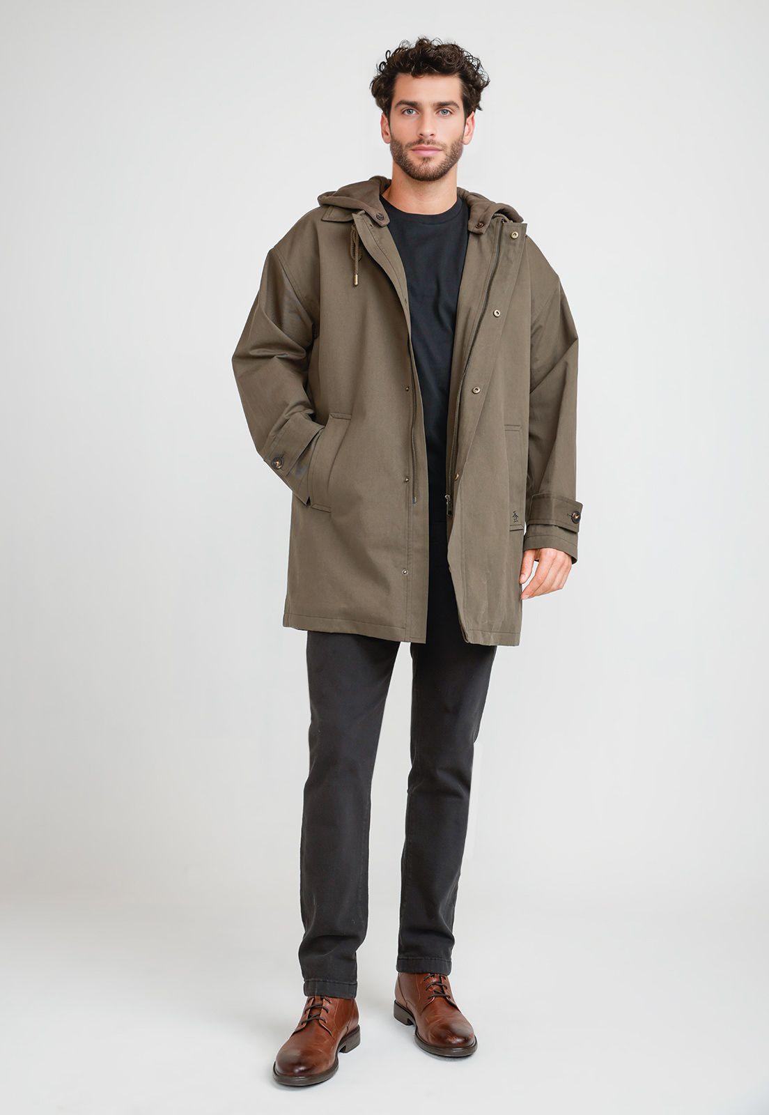 Chaqueta Hombre Acolchada Verde Oscuro-3