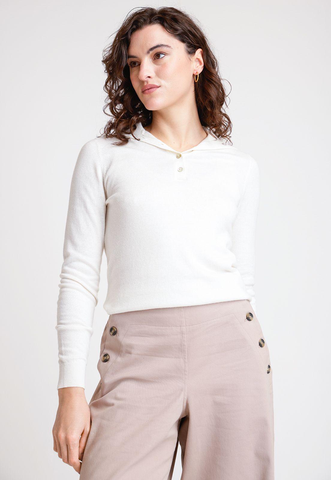 Tejido De Mujer Modelo Liv Color Crudo-0