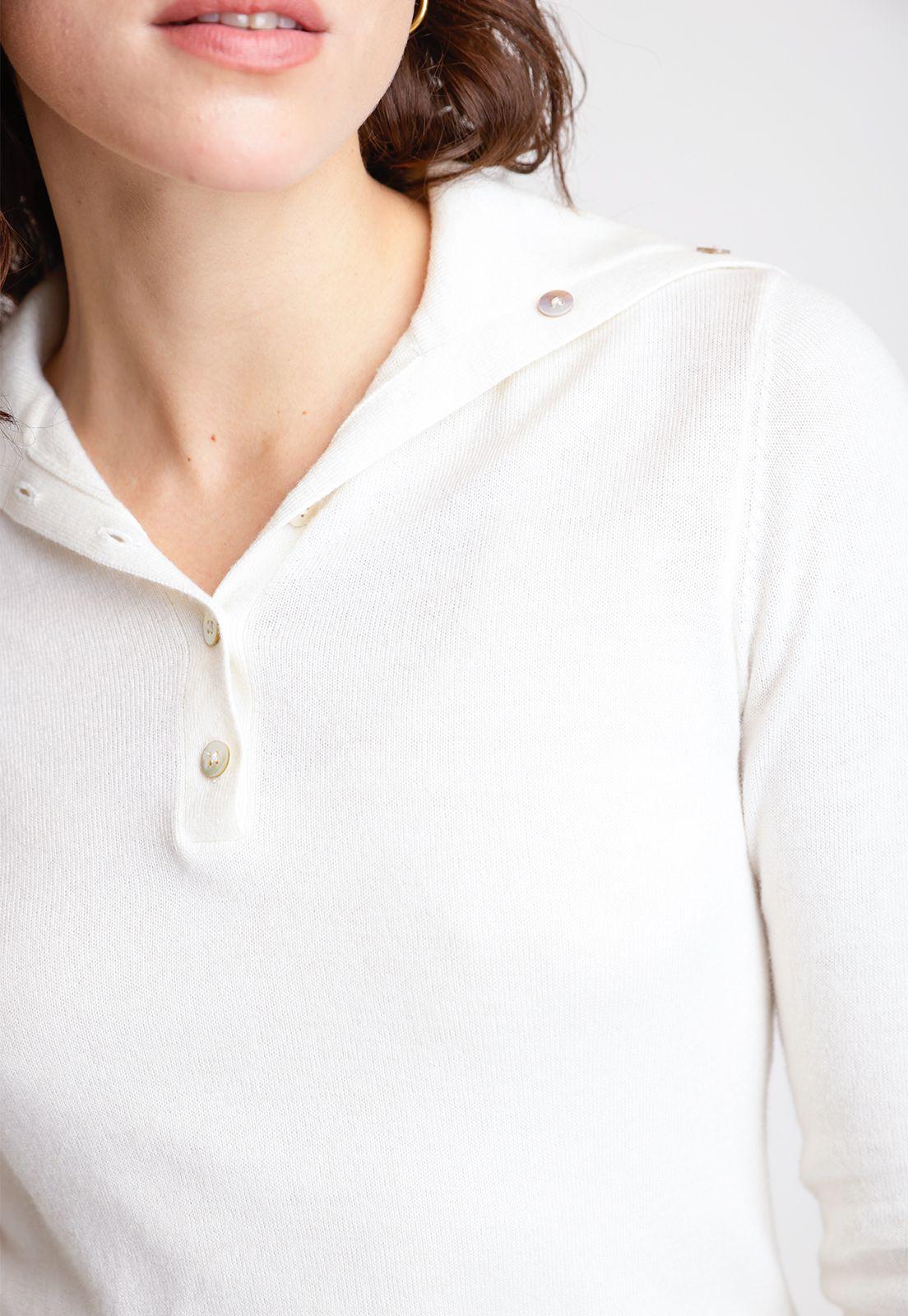 Tejido De Mujer Modelo Liv Color Crudo-2