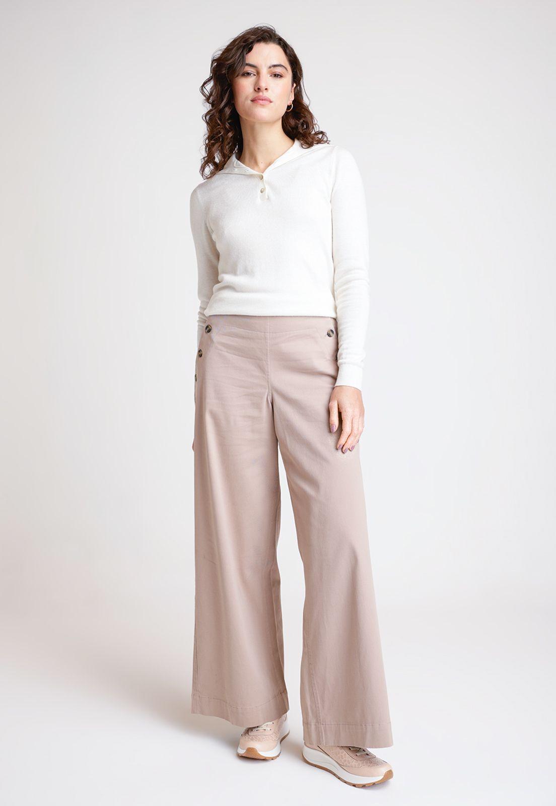 Tejido De Mujer Modelo Liv Color Crudo-3