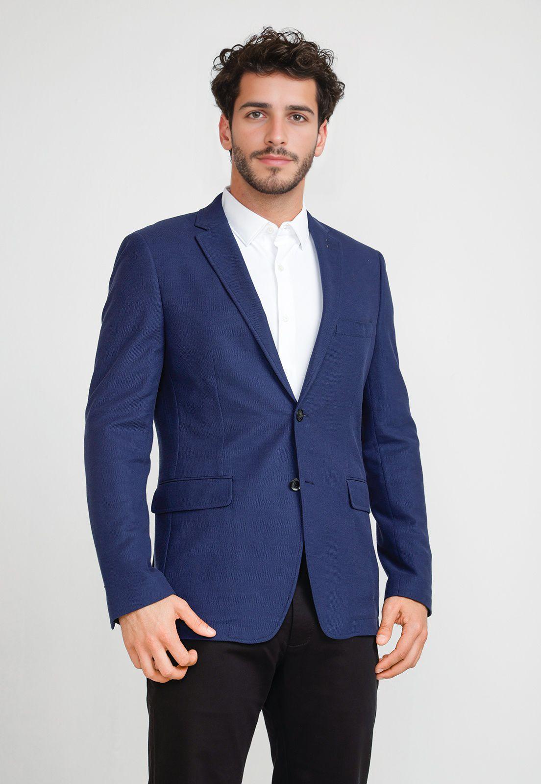 Chaqueta Hombre Stretch Azul-0