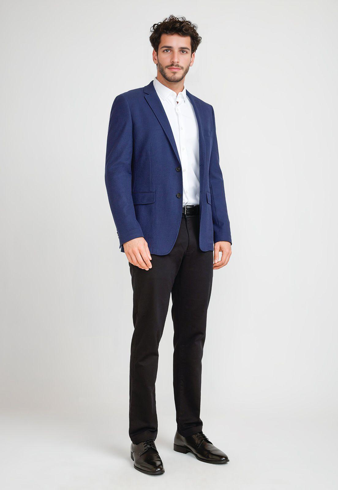 Chaqueta Hombre Stretch Azul-3