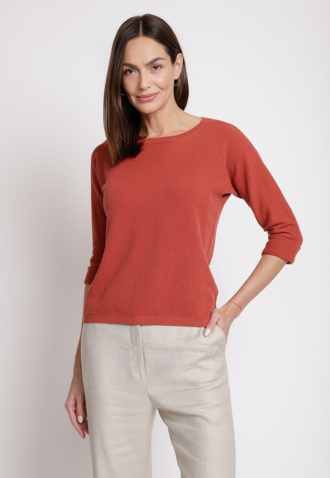 Tejido de Mujer Modelo Dover Color Terracota-0